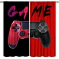 thumbnail image 1 of Video Game Curtains, Gamepad Red Blackout Window Drape Boys Bedroom Drapes Art Printed Living Room Decor 42'''' W x 84'''' L x2【Blackout】 Game-4, 1 of 6
