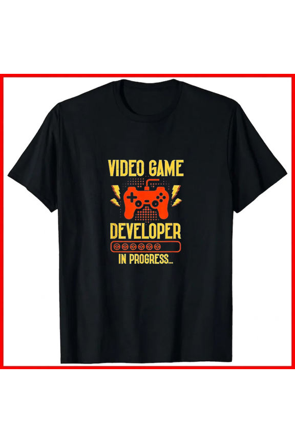 Video Game Developer In Progress Programmer Game Maker Source Code Unisex T-Shirt A00380, up to size 5XL