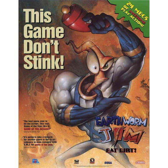 Video Game - Earthworm Jim Movie POSTER 11" x 17" Style A