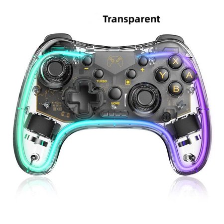 Video Game Gamepads RGB Bluetooth Wireless Controller 6-Axis Doublemotor Gamepad Compatible Nintendo Switch/Switch Lite/Switch OLED/Android/IOS/Windows PC/Mobile Phone