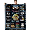 thumbnail image 1 of Video Game Gifts for Men Gifts for Video Game Lovers Men Game Blanket for Teen Boys Men Adults, Gamer Soft Comfortable Travel Blanket for Girls, Game Blankets Present for Kids Son Size 50x60, 1 of 7