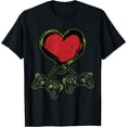 thumbnail image 1 of Video Game Heart Controller Valentine's Day Shirt Kids Boys T-Shirt, 1 of 3