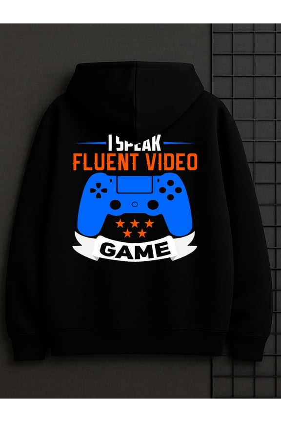 Video Game Hoodie sweatshirt games men hoodies black Winter wear, vintage style, comfortable fit, patterned sweatshirt, streetwear lovers spring gift merch fun Basic Unisex hoodie