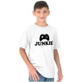 thumbnail image 1 of Video Game Junkie Gamer Nerdy Gaming Crewneck T Shirts Boy Girl Teen Brisco Brands XS, 1 of 6