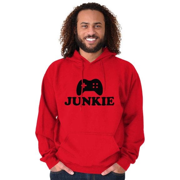 Video Game Junkie Gamer Nerdy Gaming Unisex Plus Size Hoodie Brisco Brands 2X