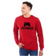 thumbnail image 1 of Video Game Junkie Gamer Nerdy Gaming Plus Size Long Sleeve Graphic Tee Shirt Brisco Brands 3X, 1 of 5