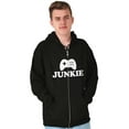 thumbnail image 1 of Video Game Junkie Gamer Nerdy Gaming Unisex Fleece Graphic Zip Up Hoodie Brisco Brands 2X, 1 of 5