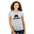 thumbnail image 1 of Video Game Junkie Gamer Nerdy Gaming Womens Fitted Plus Size Graphic Tee Brisco Brands 2X, 1 of 5