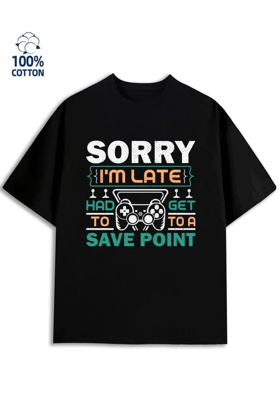 Video Game Lovers Tee men funny humor black printed T-shirts, Streetwear style clothing work husband Fashion Unisex Shirt Short Sleeve tshirts Fashion Unisex Shirt Crewneck tshirts