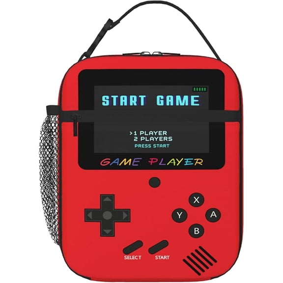 Video Game Lunch Box Game Console Insulated Lunch Box Gamer Reusable Portable Lunch Bag for Men Work