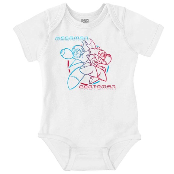 Video Game MegaMan ProtoMan Sketch Romper Boys or Girls Infant Baby Brisco Brands 6M