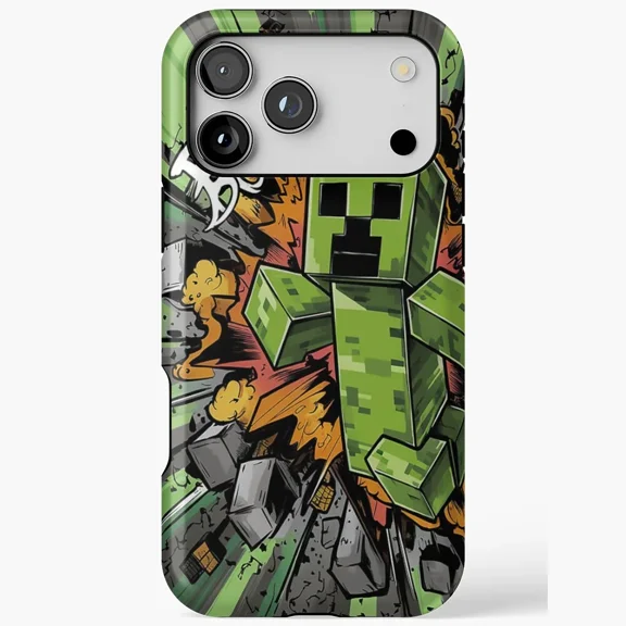 Video Game Mine Pixel Block Monster Gamer Protective Case for iPhone 11 12 13 14 15 16 17 Pro Max