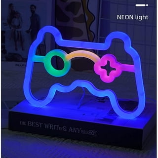 Pluokvzr Game Neon Sign Gamepad Shape,Gamepad Neon Light,USB Powered Gaming  Wall Lights Decoration For Bedroom Game Room 