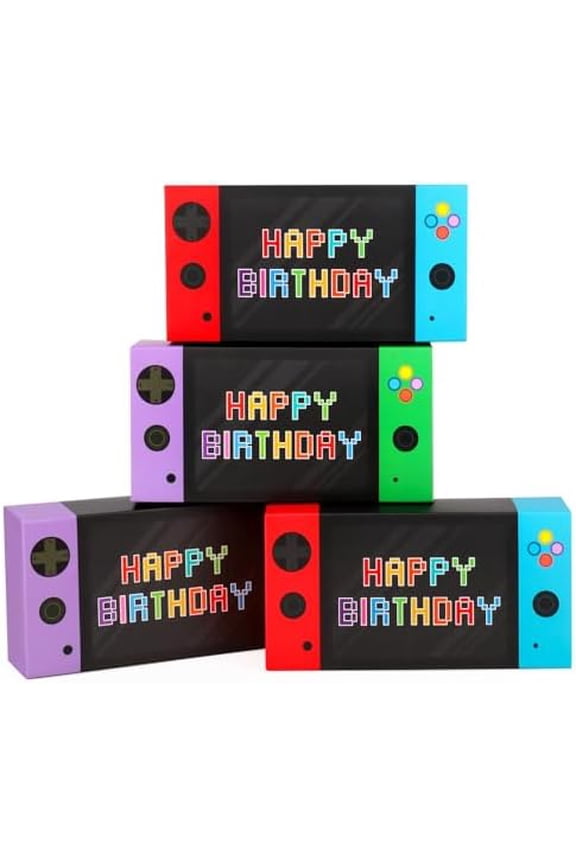 Video Game Party Favor Boxes-16 PCS Gamer On Theme Gifts Boxes for Boys Kid Birthday Decorations Video Game Controller Shape Goodie Candy Bags Gamer Party Supplies$$Home Decor, Kitchen, & Other