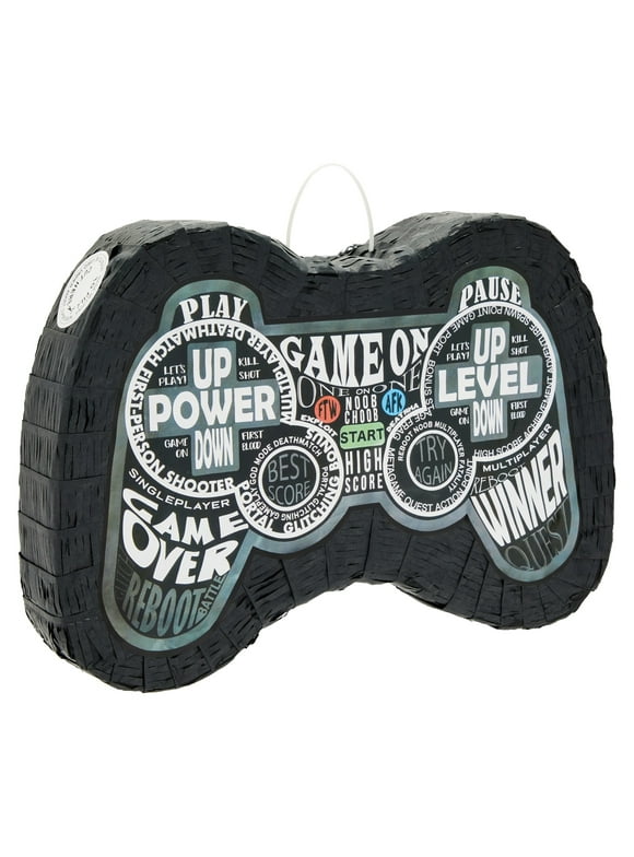 Video Game Pinata for Boys, Gamer Birthday Decorations and Party Supplies, Controller Shaped (Small, 16.5x11x3 in)