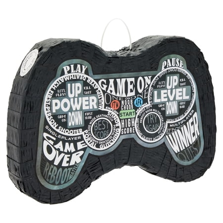Juvale Video Game Controller Pinata - Easy-Fill Design & Gaming Pinata for Centerpiece Decor, Video Game Birthday Decor & Loop Hanging & Party Supply - Small, 16.5 x 11 x 3 In, Pack of 1