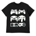 thumbnail image 1 of Video Game Player Vintage Retro Console Controllers Men Boys T-Shirt Black, 1 of 5