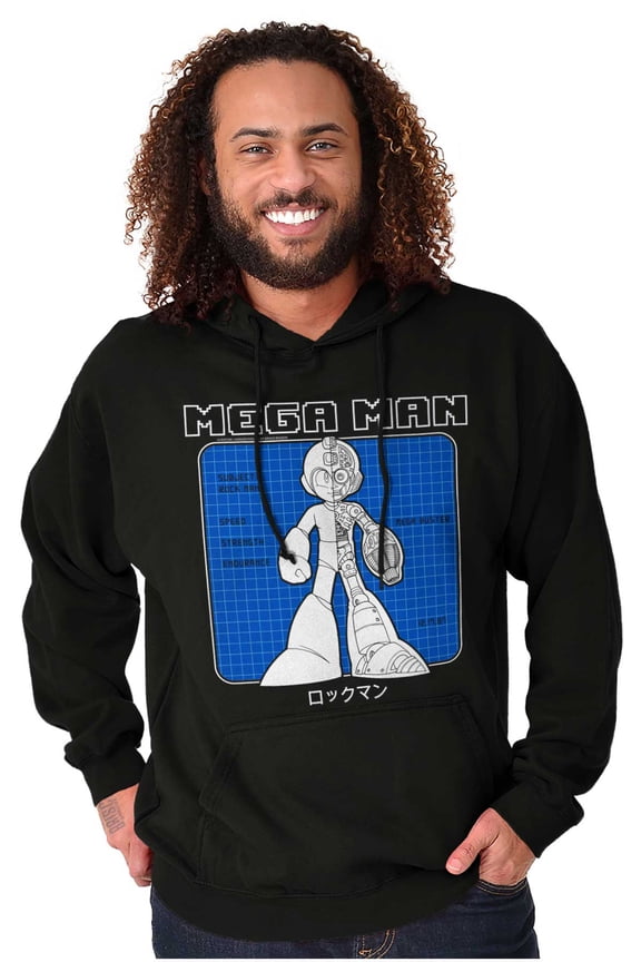 Video Game Robot Mega Man Specs Hoodie Sweatshirt Women Men Brisco Brands X