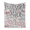 thumbnail image 1 of Video Game Soft Flannel Fleece Blanket, Arrangement of Words Noob Guide Text Wordcloud Concept at Role Playing Game, Cozy Plush for Indoor and Outdoor Use, 50" x 70", White Grey Pink, by Ambesonne, 1 of 6