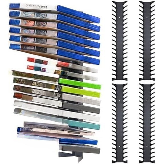 Video Game Storage Wall Mount Game Case Holder, Metal Wall Mounted Media Storage Shelves for PS, Xbox, Switch Game Organizer (4-Pack)