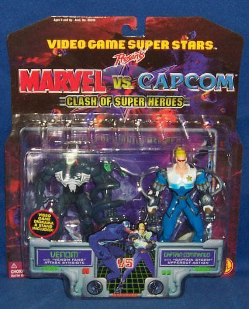 Video Game Super Stars Venom vs. Captain Commando Figures - Marvel