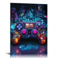 thumbnail image 1 of Video Game Wall Art Decor Gaming Room Pictures Canvas Print Inspirational Funny Words Quote Artwork Posters for Kids Boys Bedroom Video Game Room Playroom Framed Ready to Hang,, 1 of 4