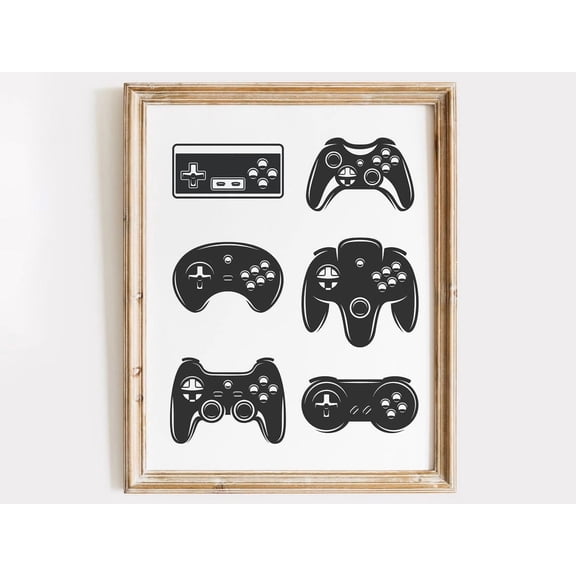 Video Game Wall Art Print Fun Modern Wall Dã©Cor For Gaming Room Or Teen Bedroom UNFRAMED Poster, Wall Art for Decor, Present, 8x12