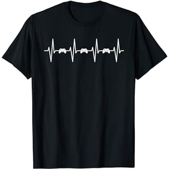 Video Gamer Game Gaming EKG Love Novelty T Shirt Gift T-Shirt