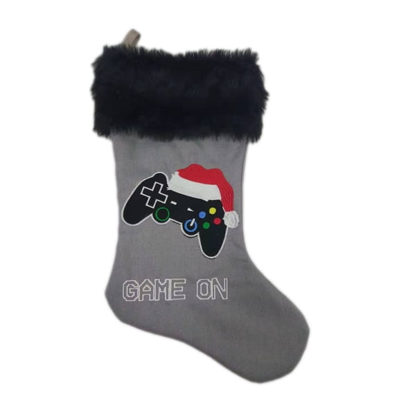 Video Gamer Remote Christmas Holiday Stocking, 20 inch, Game On