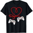 thumbnail image 1 of Video Gamer Valentines Day T-Shirt With Controllers Heart, 1 of 3