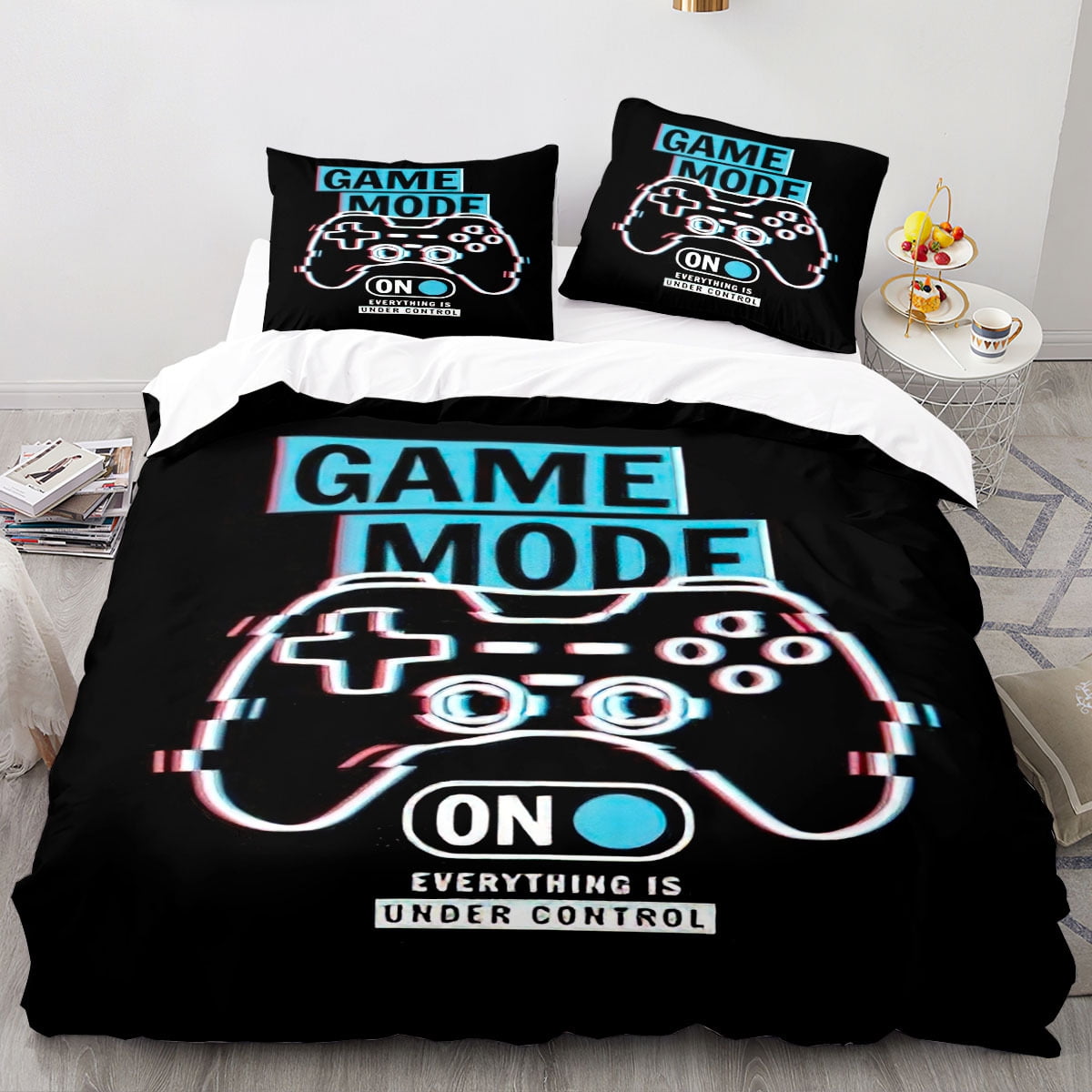 Video Games Bedding Set Kids Boys Teen Gaming Duvet Cover Set for