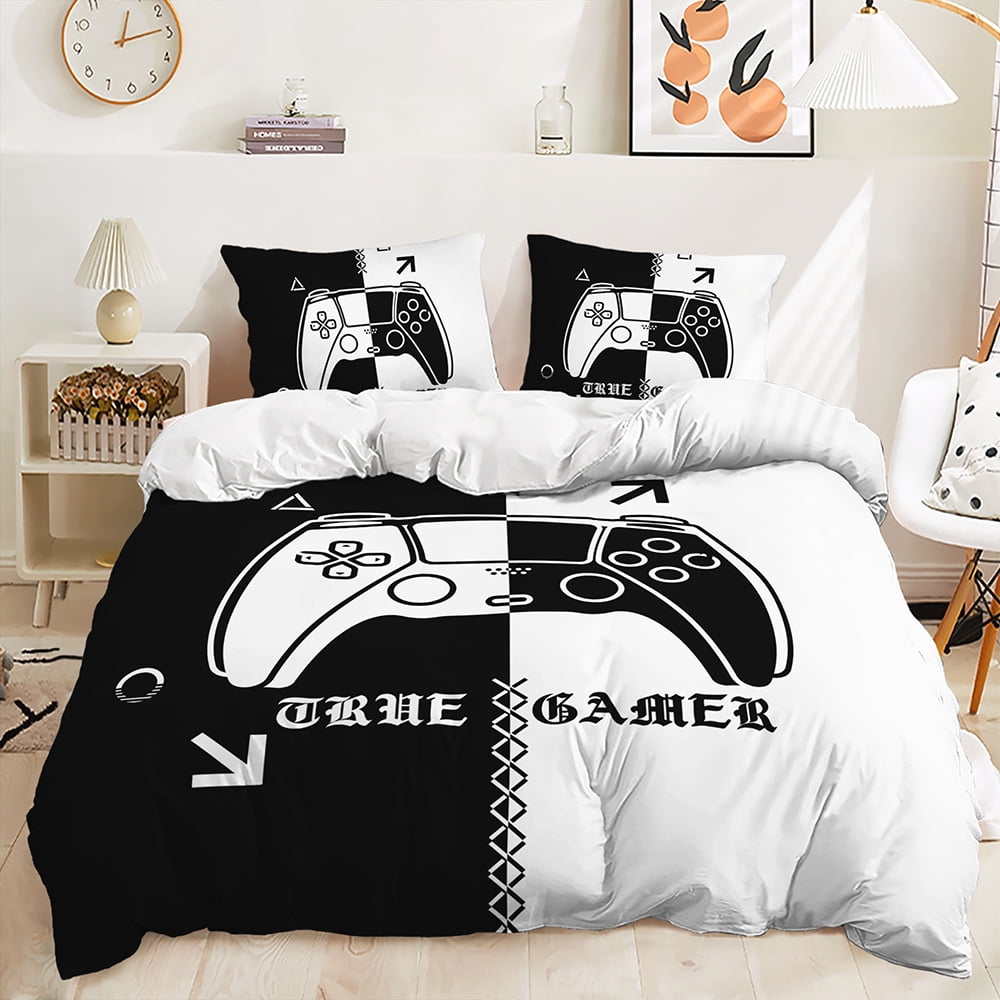 Video Games Bedding Set Kids Boys Teen Gaming Duvet Cover Set for