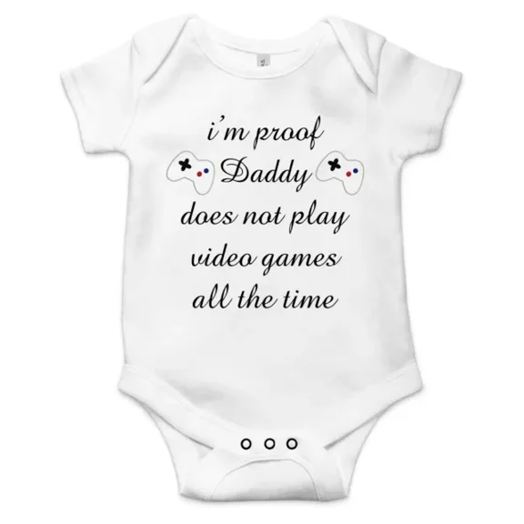 Video Games Best Shower Gift Cute Funny Baby Infant One Piece Baby Bodysuit Cute Baby Onesie, Baby Bodysuit Lat 4424 Cute Baby Onesie, BABY BODYSUIT LAT 4424
