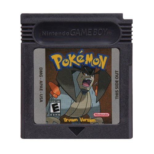 Video Games Cartridge Compatible for GB&GBC Handheld Console Pokemon Brown Version (Fixed)