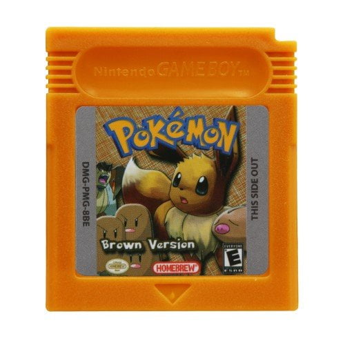 Video Games Cartridge Compatible for GB&GBC Handheld Console Pokemon Brown Version