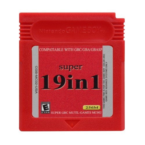Video Games Cartridge Compatible for GB&GBC Handheld Console Super 19 in 1