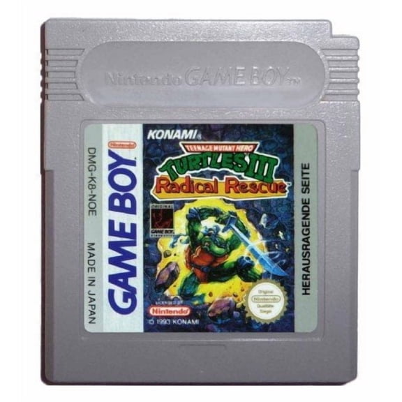 Video Games Cartridge Compatible for GB&GBC Handheld Console Turtles 3 radical rescue
