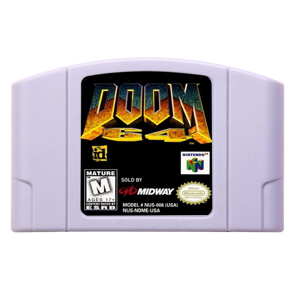 Video Games Compatible for the n64 console, replacement cartridge for Doom 64 NTSC