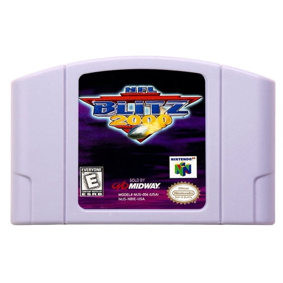 Video Games Compatible for the n64 console, replacement cartridge for NFL Blitz 2000 NTSC
