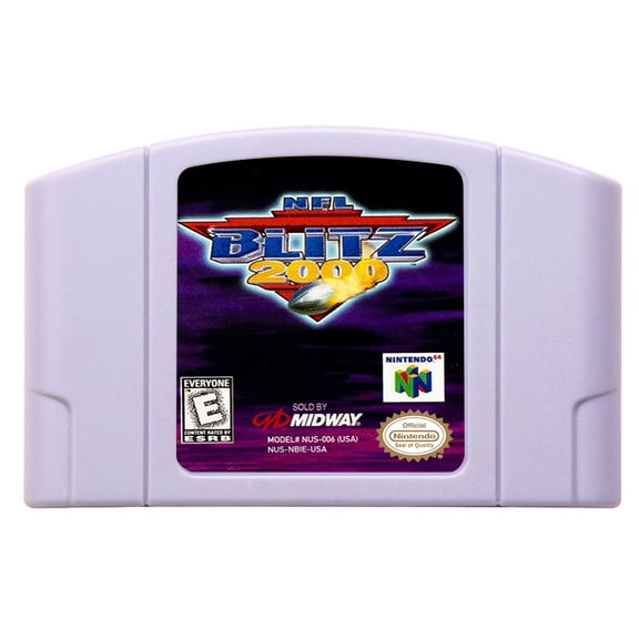 Video Games Compatible for the n64 console, replacement cartridge for NFL Blitz 2000 NTSC