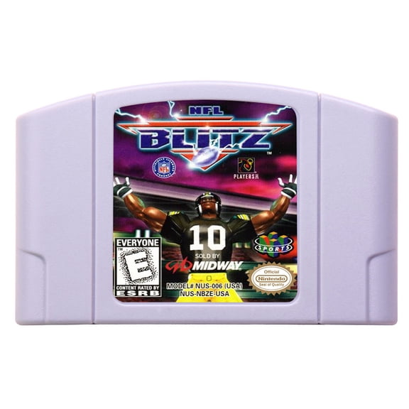 Video Games Compatible for the n64 console, replacement cartridge for NFL Blitz NTSC