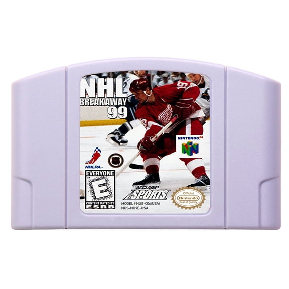 Video Games Compatible for the n64 console, replacement cartridge for NHL Breakaway 99 NTSC