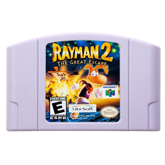 Video Games Compatible for the n64 console, replacement cartridge for Rayman 2 - The Great Escape NTSC
