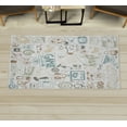 thumbnail image 1 of Video Games Decorative Rug, Monochrome Sketch Gaming Design Racing Monitor Device Gadget Teen 90's, Quality Carpet for Bedroom Dorm and Living Room, 6 Sizes, Cadet Blue, by Ambesonne, 1 of 1