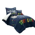 thumbnail image 1 of Video Games Reversible Oversized Comforter Navy/Multi 4Pc Set Twin, 1 of 10