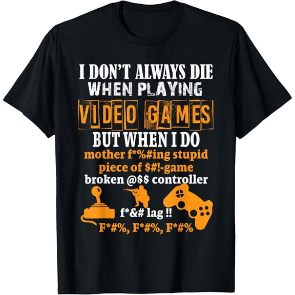 Video Games T-Shirt Funny Gamer Tee for Console Gaming Fans T-Shirt