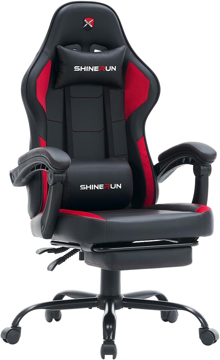 Video Gaming Chair with Footrest High Back Ergonomic Computer Chairs