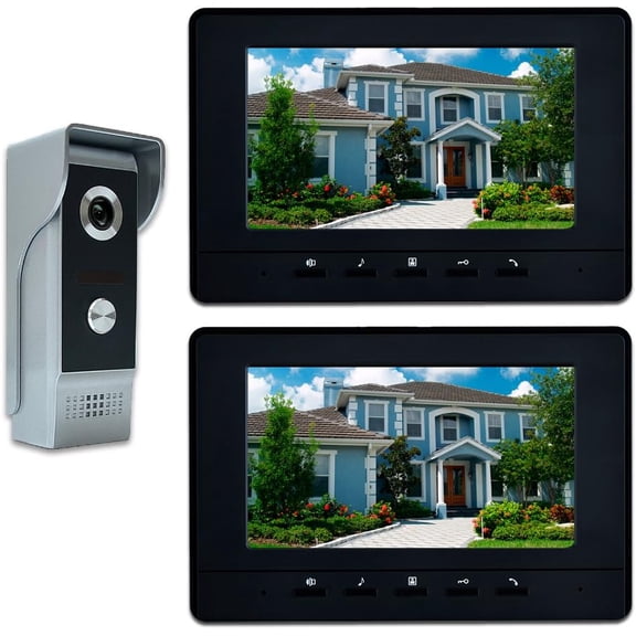 Video Intercom System, 7 Inch Wired Doorbell Door Phone System