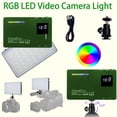thumbnail image 1 of Video Light, Portable LED Camera Light Panel 0-360 Full Color, CRI 95+ 2500-8000K LED 4000mAh Rechargeable DSLR Lighting for Vlogging, Photography, Video Conference, 1 of 9