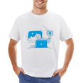 thumbnail image 1 of Video Men’s T-Shirt 100% Cotton Casual Short Sleeve Tops Gift Tee White 2XL, 1 of 2